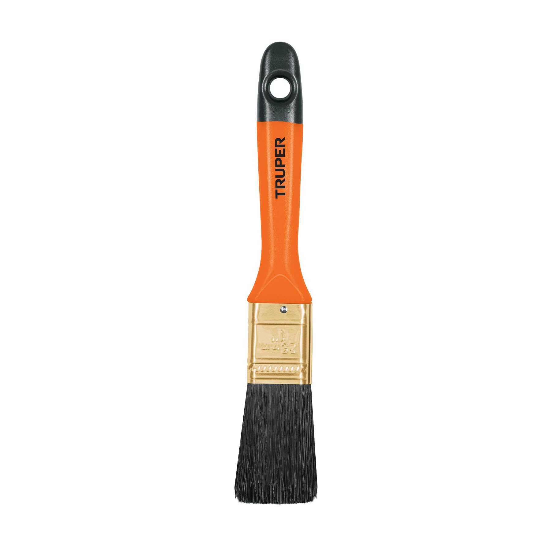 Truper BRT-1, Brocha de cerdas naturales, mango de plástico, 1″