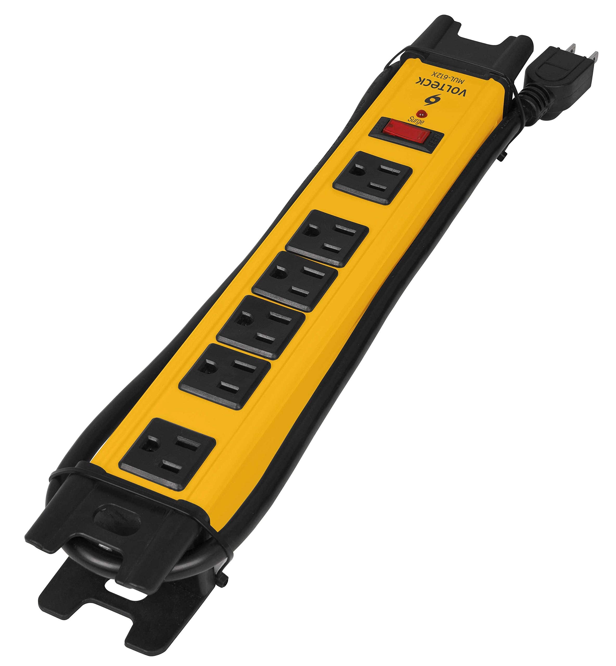 Volteck MUL-612X, Multicontacto uso industrial, 6 entradas, supresor, 1200 joules