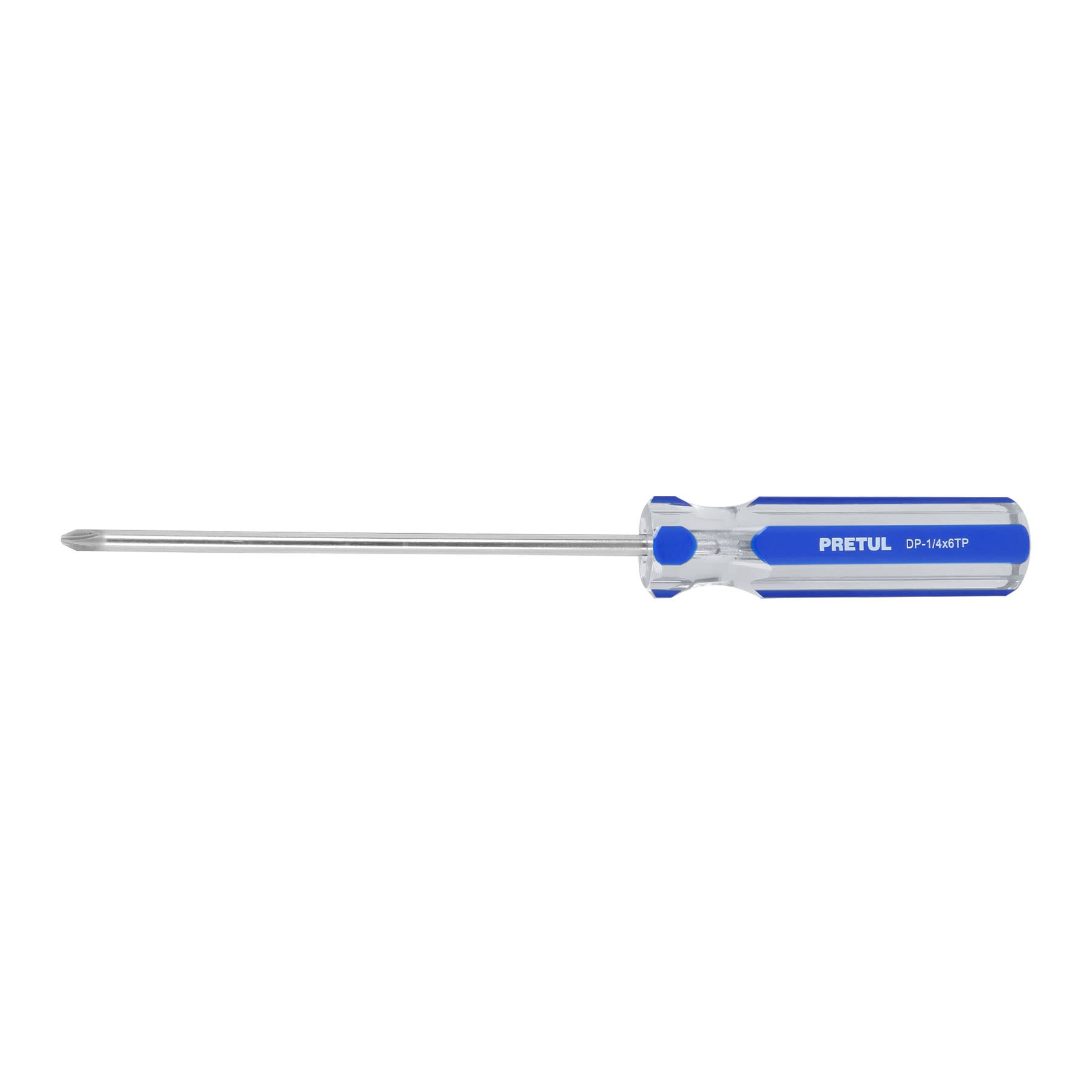 Pretul DP-1/4X6TP, Desarmador (punta fija) de cruz, mango de PVC, 1/4″ x 6″