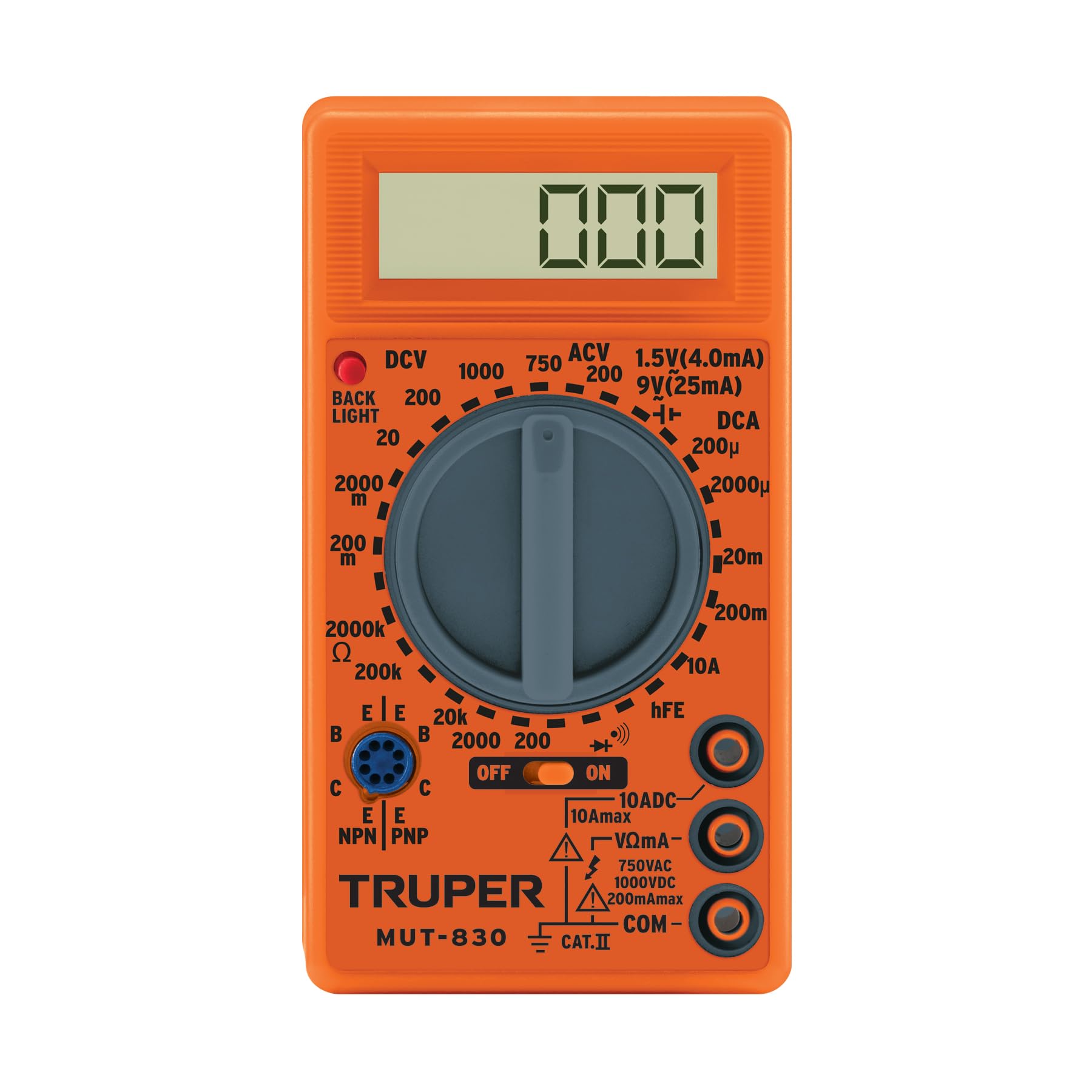 Truper MUT-830, Multímetro digital escolar