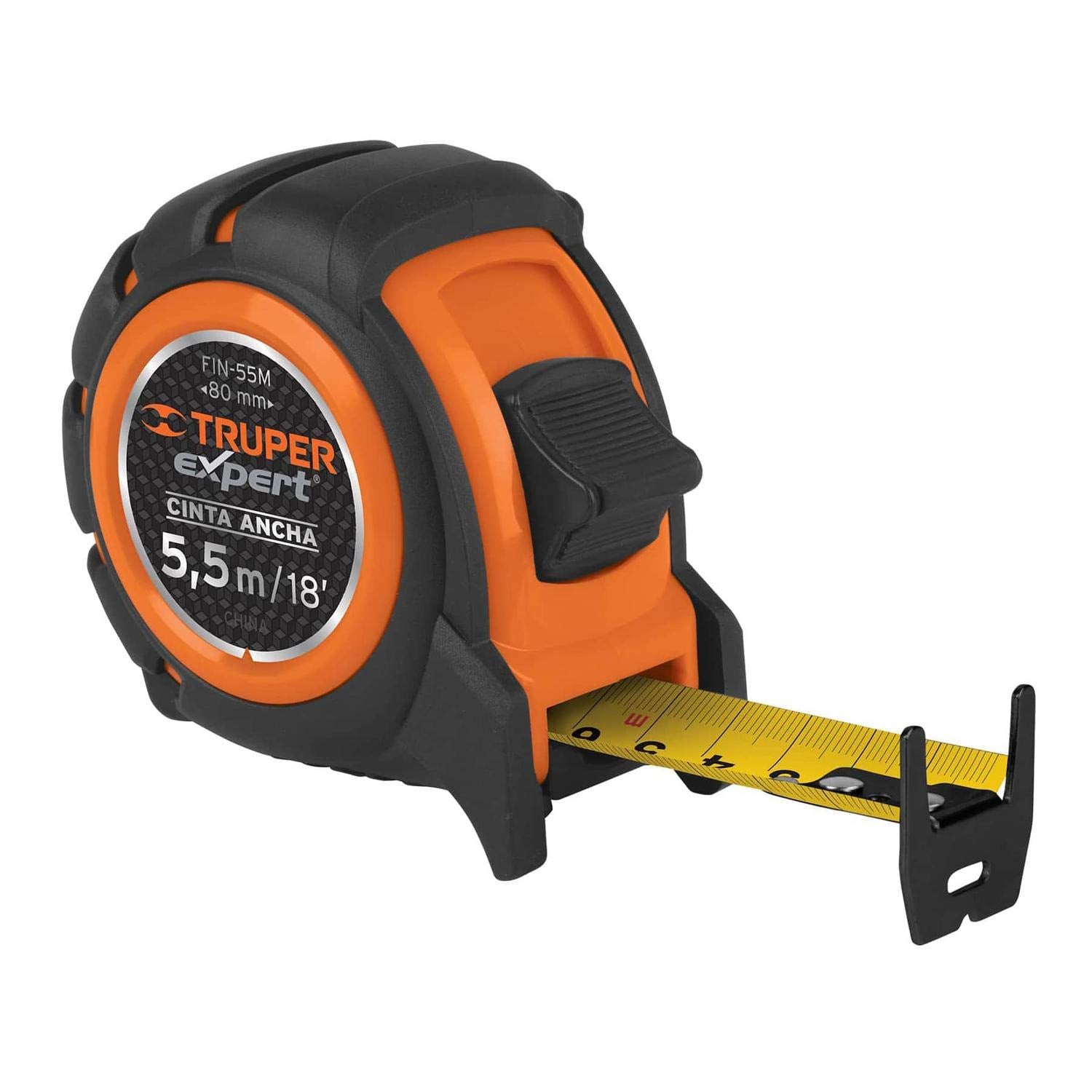 TRUPER Industrial Flexómetro, cinta de 18.0 ft, 0.984 in