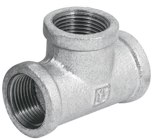 Tee sencilla, acero galvanizado, 1-1/2' Foset