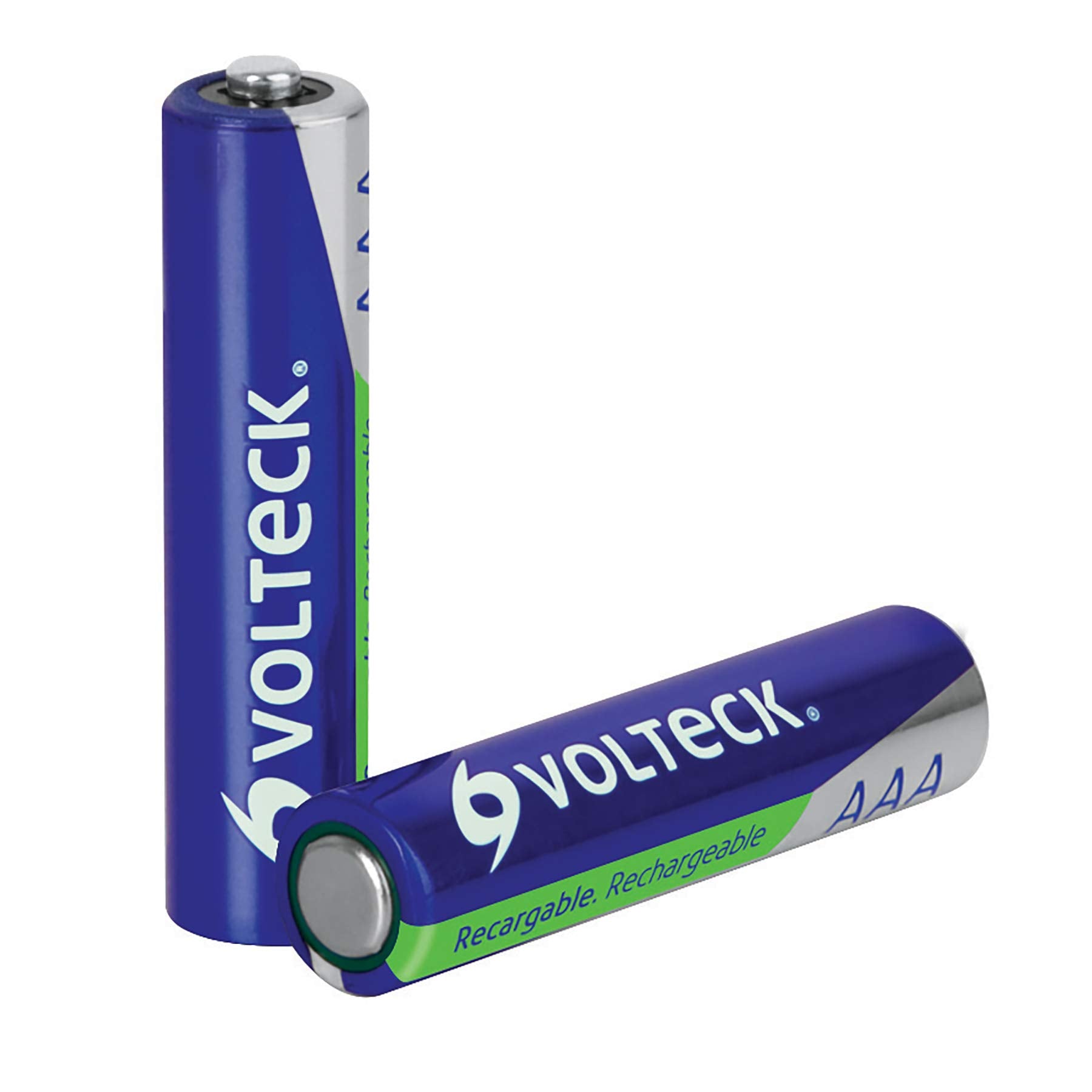 Volteck RE-AAA, Pilas recargables, larga duración, AAA, 1, 000 mAh, 2 piezas