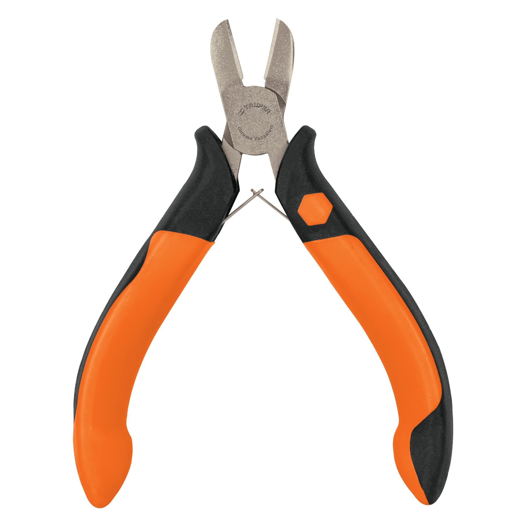 Truper PM-CD4, Pinzas miniatura de corte diagonal, Comfort Grip, 4″