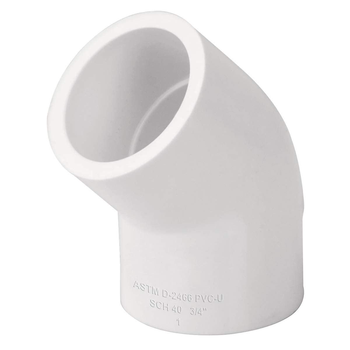 Codo 45° de PVC, 1-1/2' Foset