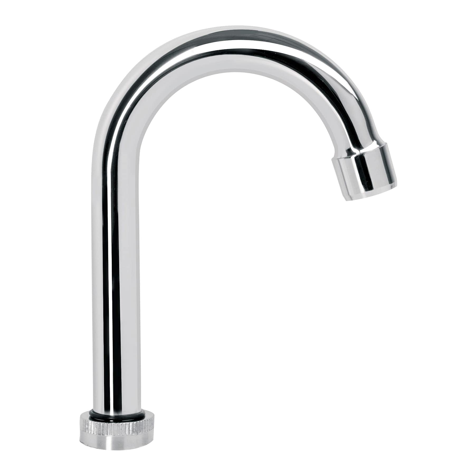Foset Cuello tipo bar para mezcladora, Acero inoxidable, Encimera, Classic, plateado, Rectangular, 1-hole