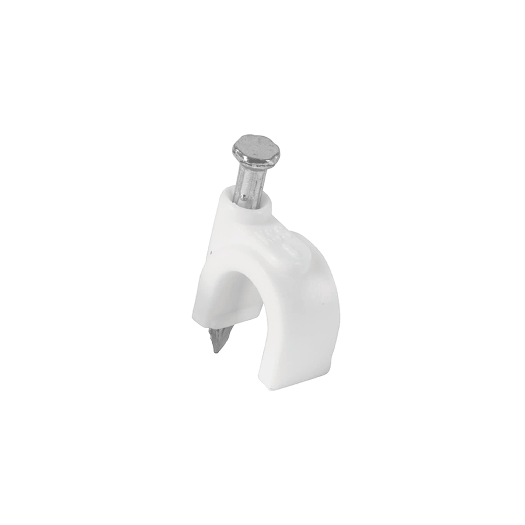 Volteck GCU-6BG, Bolsa con 500 grapas blancas de 6 mm para cable redondo