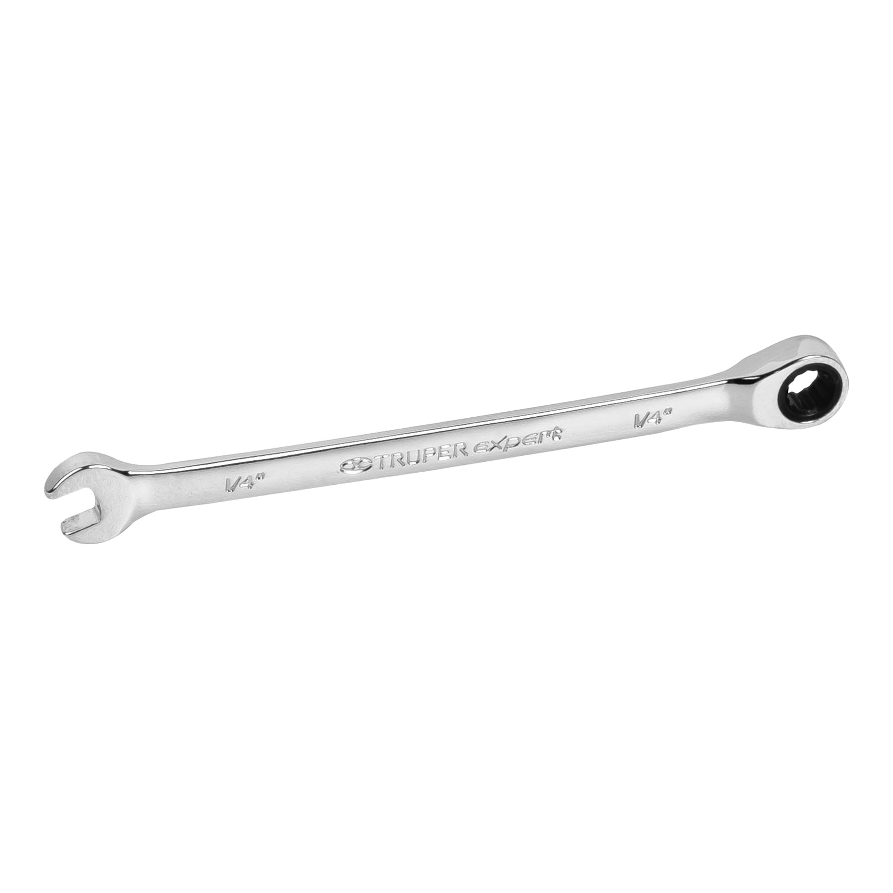 Truper Expert LL-2008X, Llave combinada con matraca 1/4″ x 120 mm largo