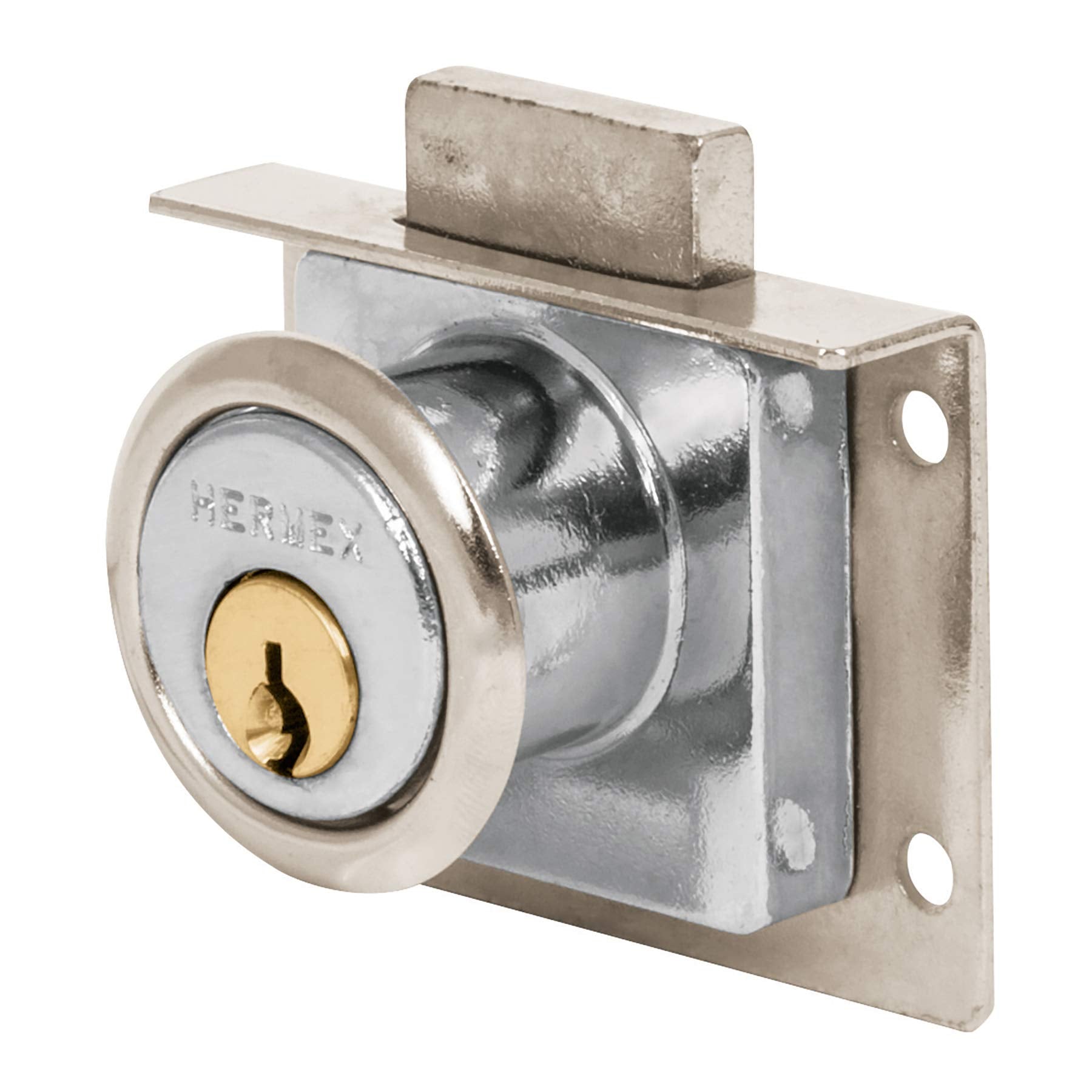 Hermex CM-24C, Cerradura para mueble, acción vertical, modelo 24, acabado en cromo
