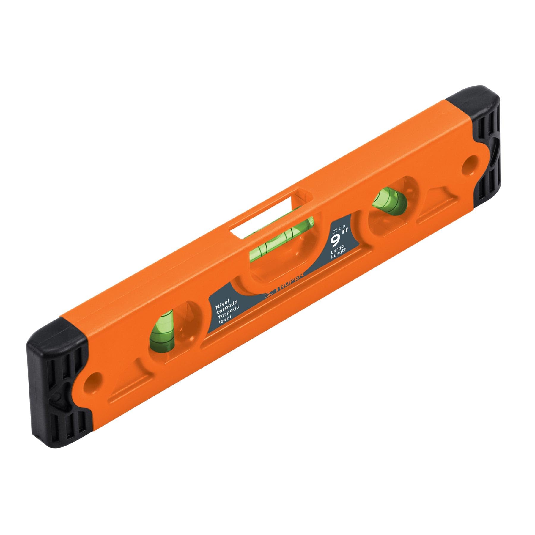 Truper NT-9 Nivel torpedo magnético 9″ cuerpo plástico ABS, color, pack of/paquete de 1