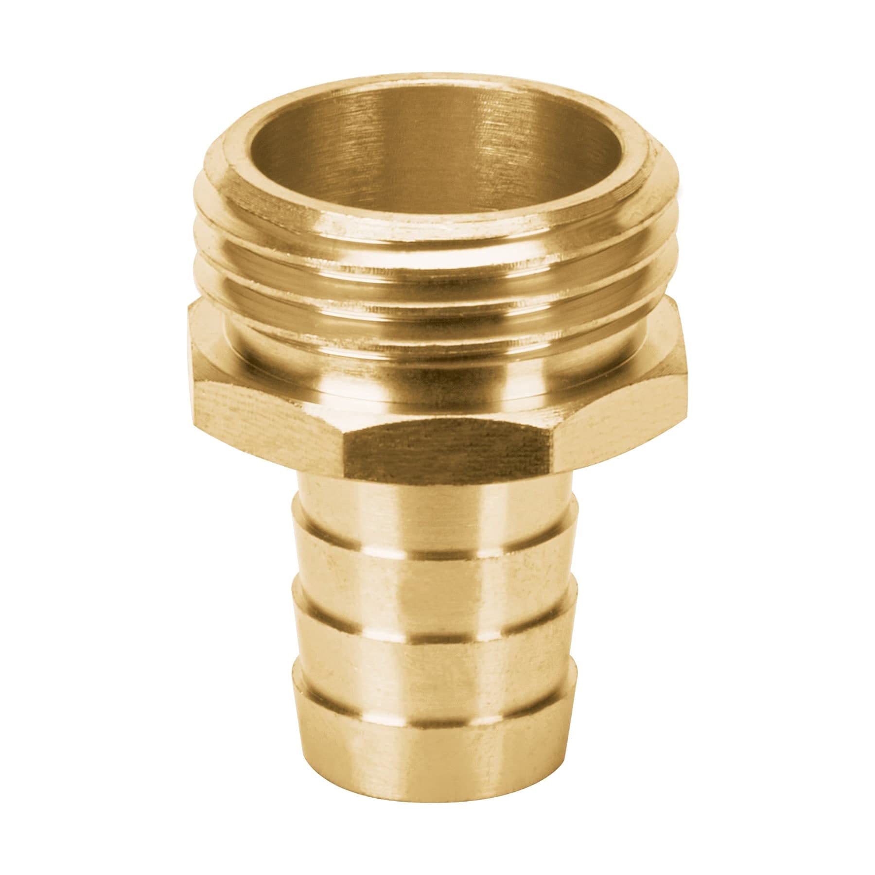 Truper CM-5/8B, Conector de latón sólido, macho, 5/8″