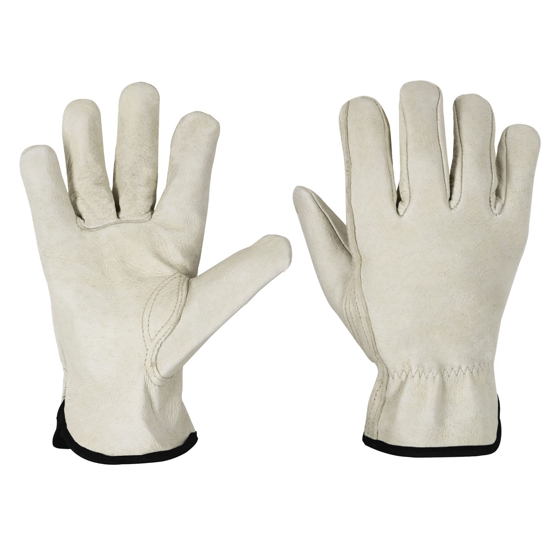 Truper GU-743, Guantes de piel de cerdo tipo operador durabilidad y resistencia