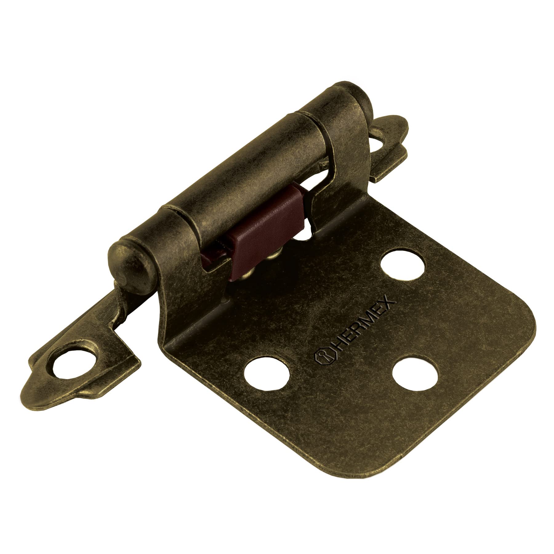 Hermex BIPA-72, Bolsa con 2 bisagras parche de 7cm, latón antiguo