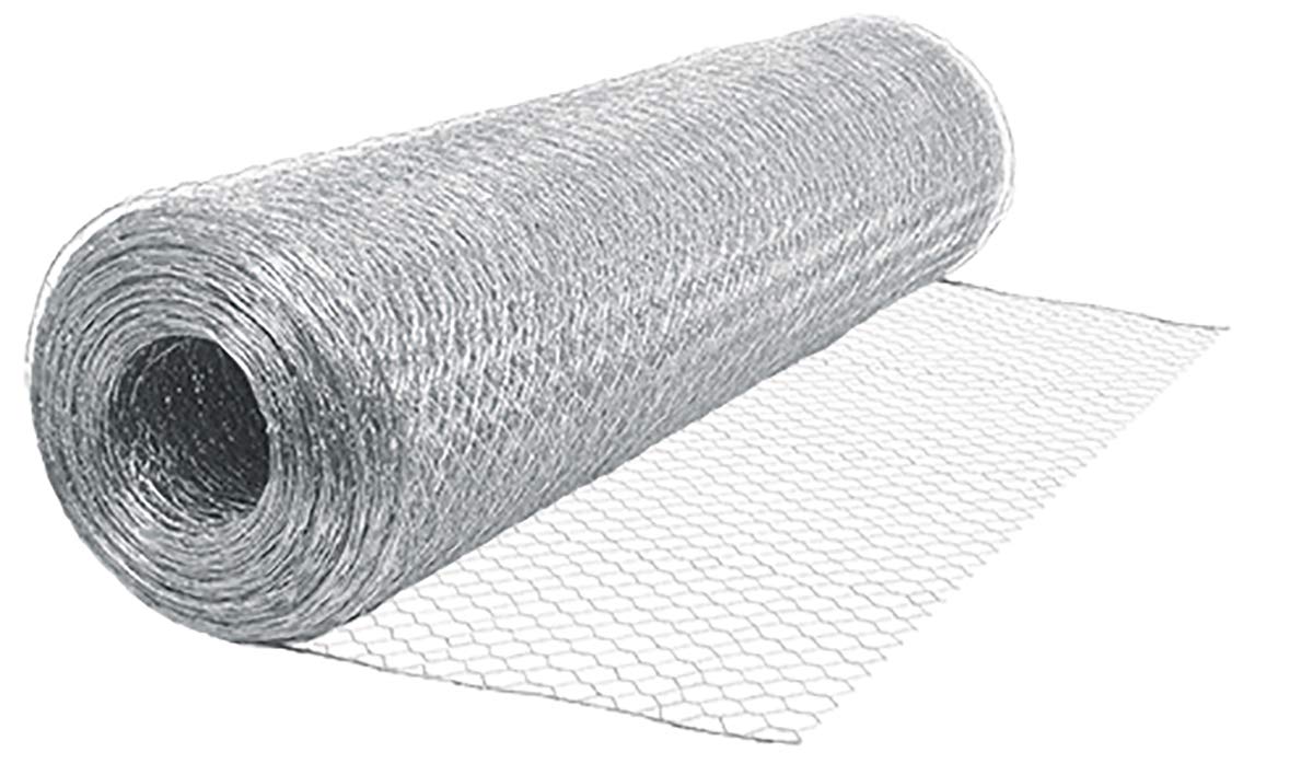 FIERO. Malla de acero galvanizado, hexagonal, 25 mm x 1,00 m