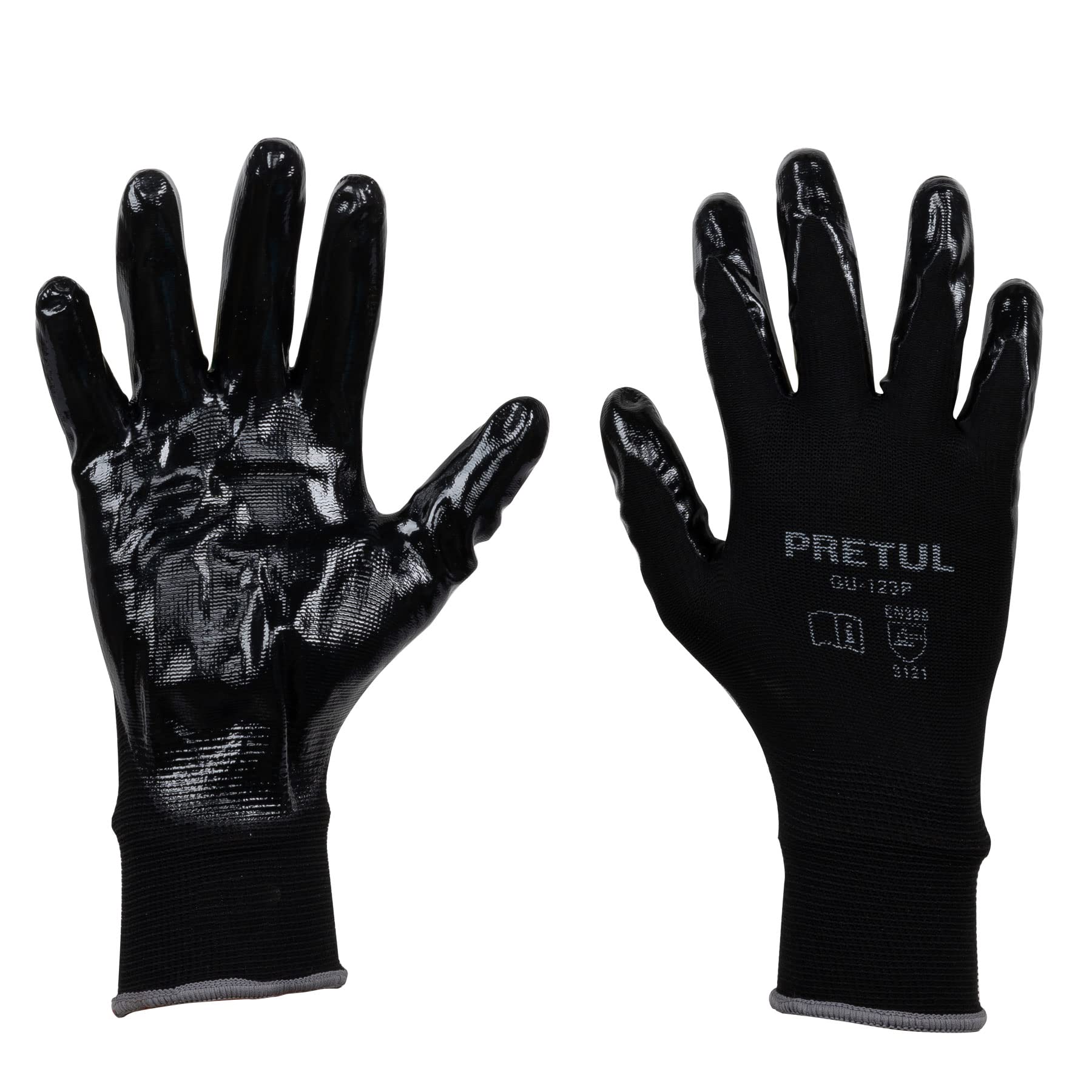 Pretul GU-123P Guante Pretul de nylon recubierto de nitrilo, grande, color, Grande, pack of/paquete de 1