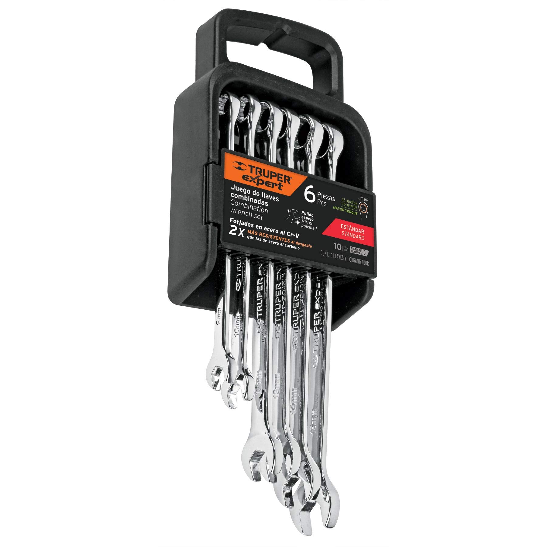 Truper Expert JC-6P, Juego de llaves combinadas, 6 piezas, pulidas