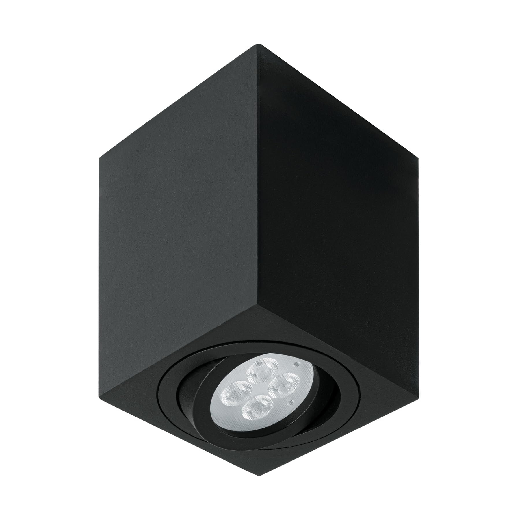 Volteck Lait SOB-403S, Luminario de sobreponer con spot dirigible, cuadrado, negro