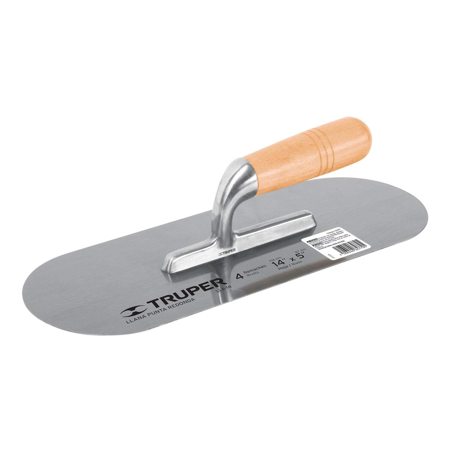 Truper LLA-14 Llana redonda 14″, 4 remaches, color, Longitud 14″, pack of/paquete de 1