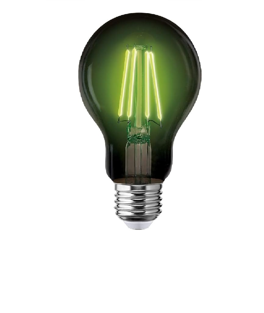 Aksi 122224 Foco Filamento A19, color Verde, 4W, pack of/paquete de 1