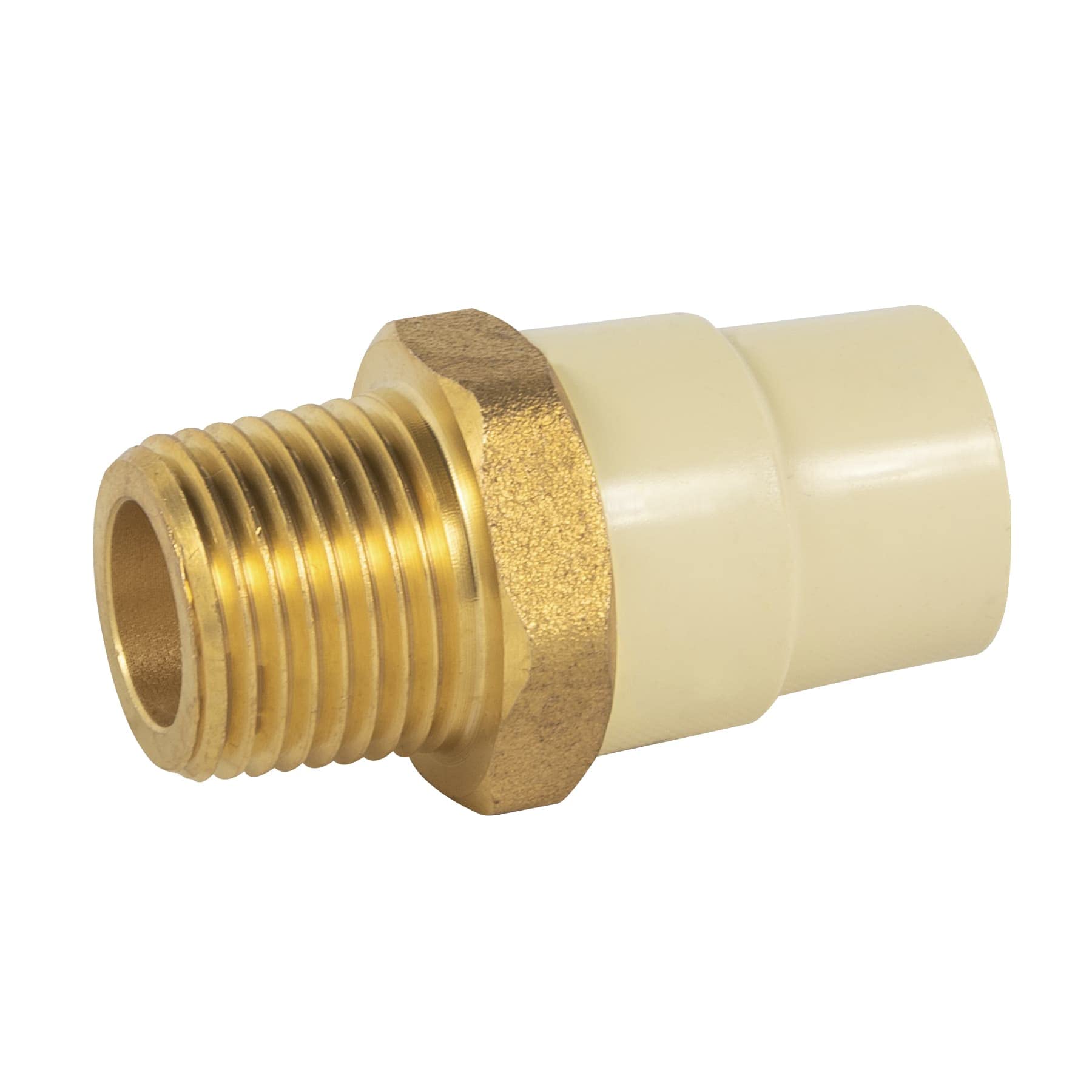 Foset Hidroflow CPVC-651, Adaptador macho de CPVC, con inserto metálico, 1/2″