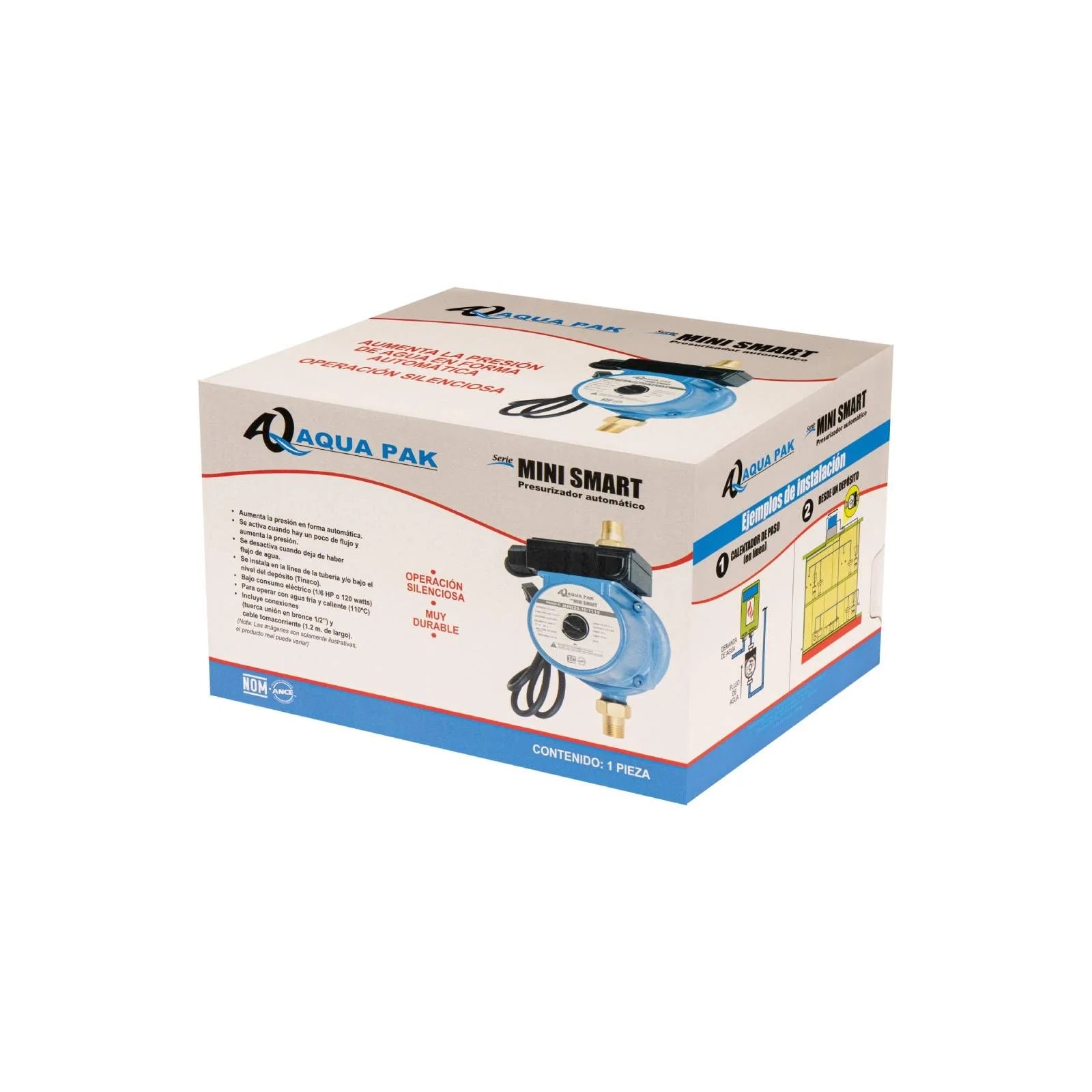 Bomba Presurizadora Automática, velocidad constante, 1/6 HP, Aqua Pak Mini25-10/1115 - Carzamo.com