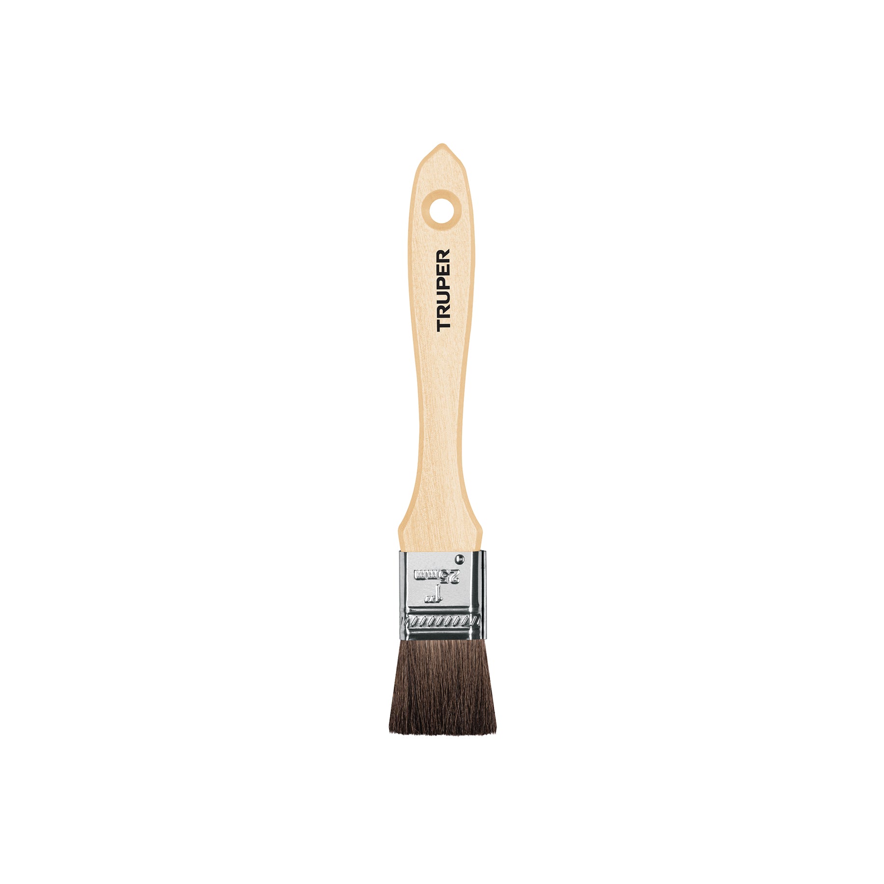 Truper BRT-1C, Brocha Pelo de Camello de 1″ con Mango de Madera - Carzamo.com