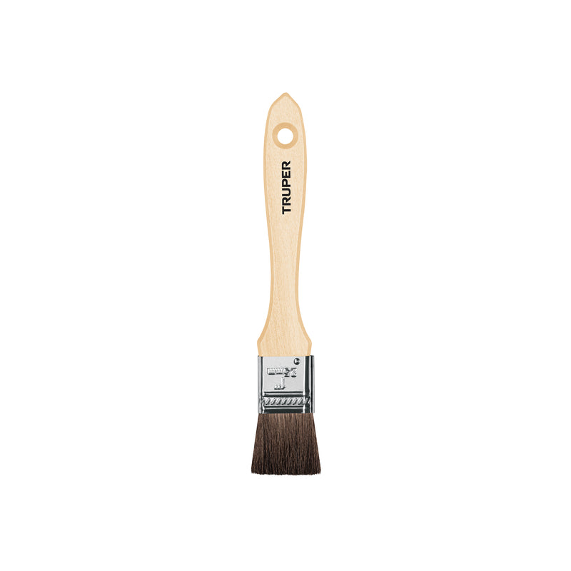 Truper BRT-1C, Brocha Pelo de Camello de 1″ con Mango de Madera - Carzamo.com