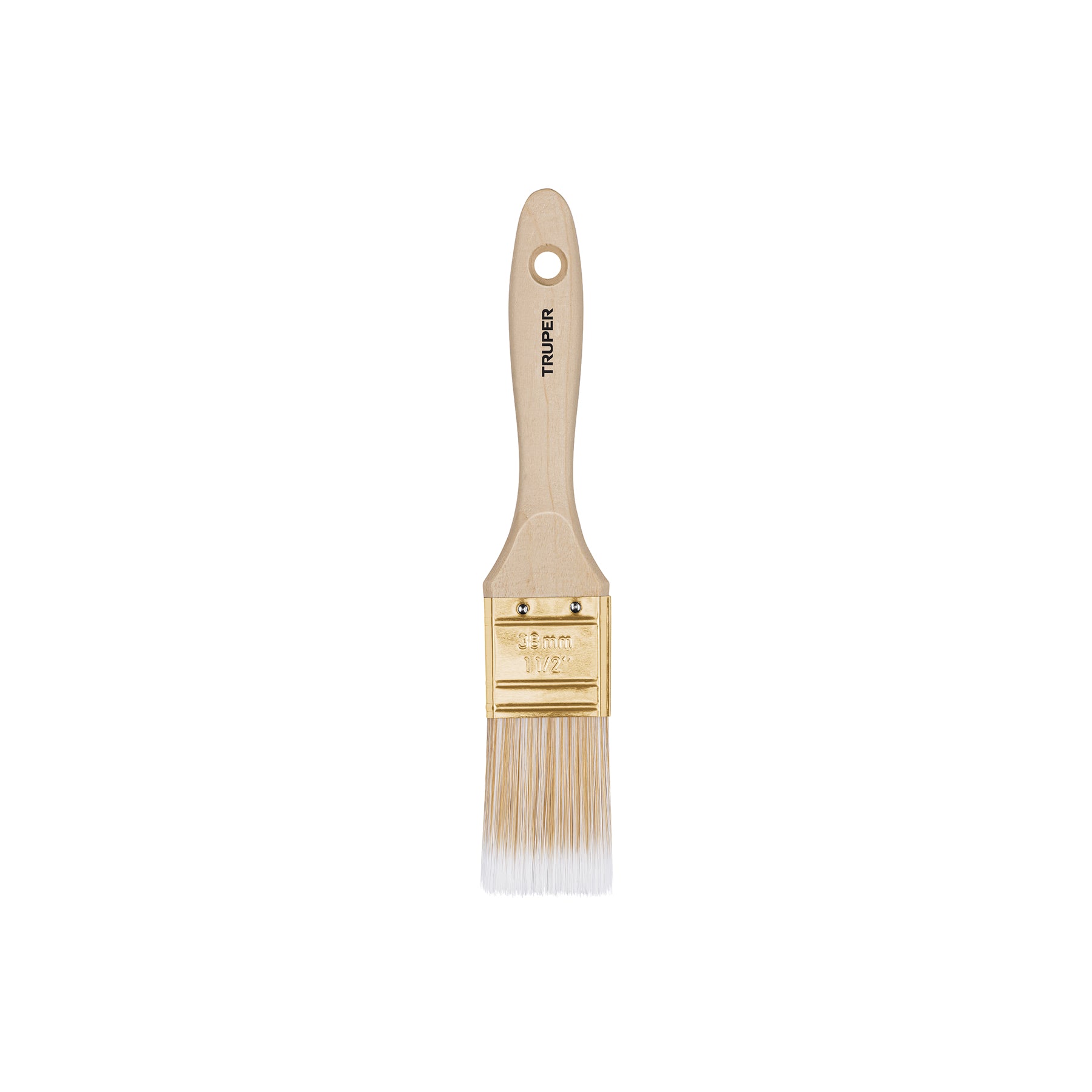 Brocha cerdas sintéticas,mango de madera, corte recto, 1-1/2 Truper 13343 - Carzamo.com