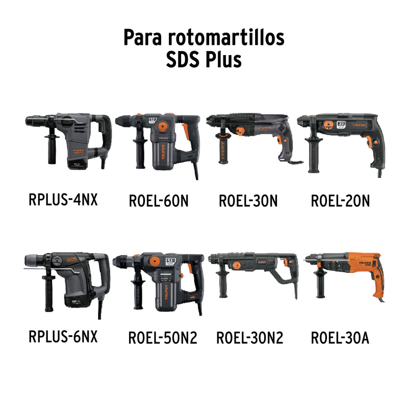 Truper BS-1/4X10, Broca para concreto con sistema directo de inserción (SDS Plus) 1/4″ x 10″ - Carzamo.com
