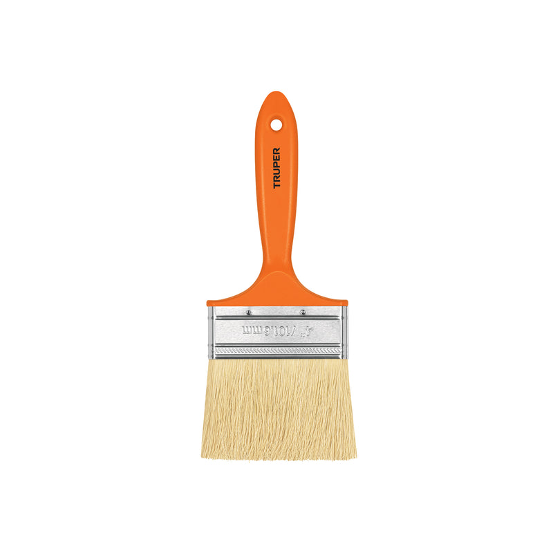Truper BREN-4, Brocha para encalar e impermeabilizar mango plástico 4″ - Carzamo.com