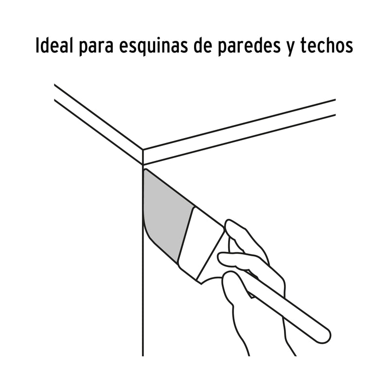 Brocha cerdas sintéticas, mango madera,corte angular, 1-1/2' Truper - Carzamo.com