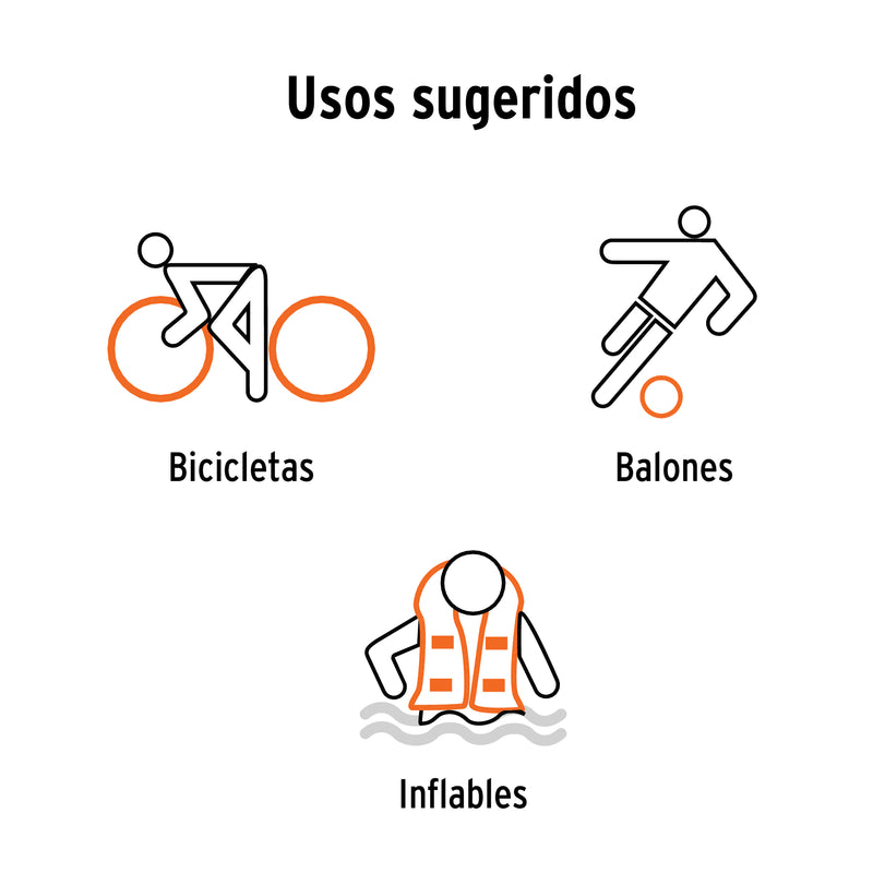 Truper BOM-MI, Bomba de aire mini, base de pedal abatible - Carzamo.com